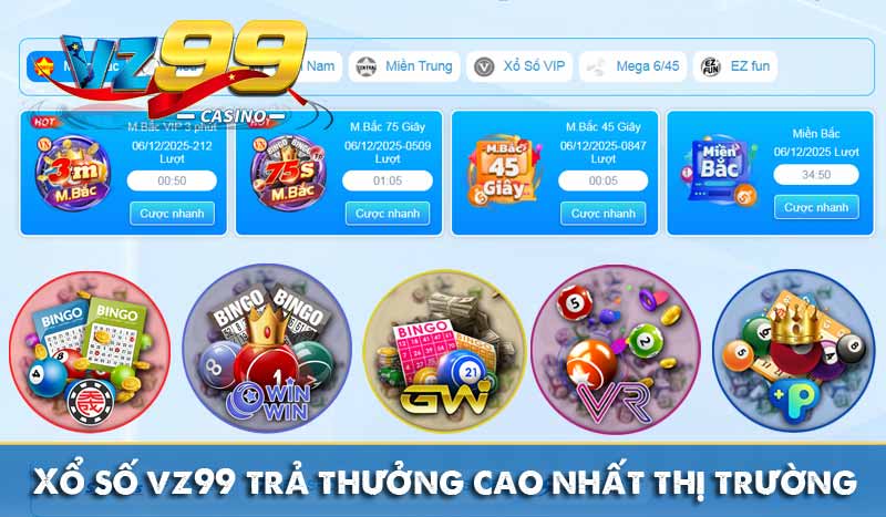 TRANG CHỦ 112 Xổ số VZ99 trả thưởng cao nhất thị trường